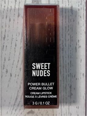 Huda Beauty Sweet Nudes Honey Bun Power Bullet Cream Glow Lipstick NIB